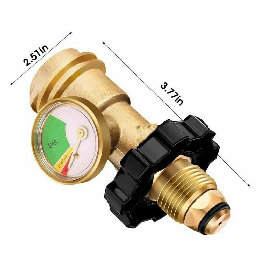 Universal Meter Adapter Pressure Gauge POL Propane Gas Gauge Level Indicator