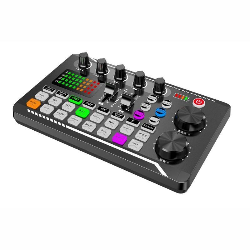 Audio Mixing Console Amplifier F998 Sound Card Microphone Sound Mixer Sound Card