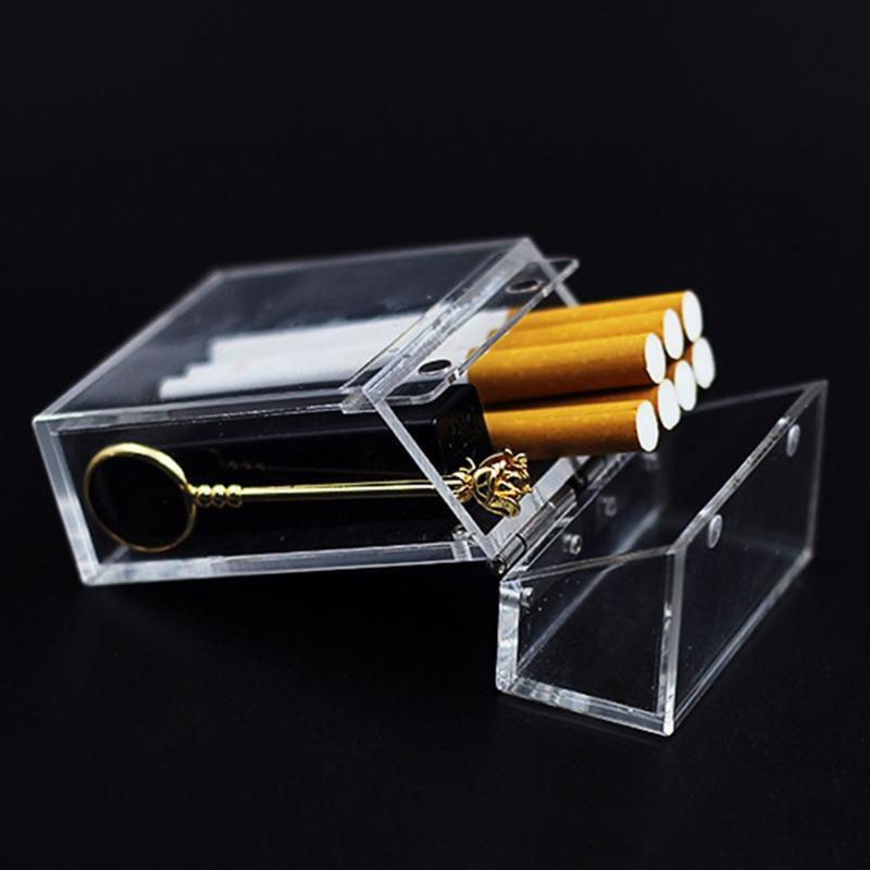Acrylic Transparent Smoke Cigarette Case Storage Box Holding 20 Sticks Package