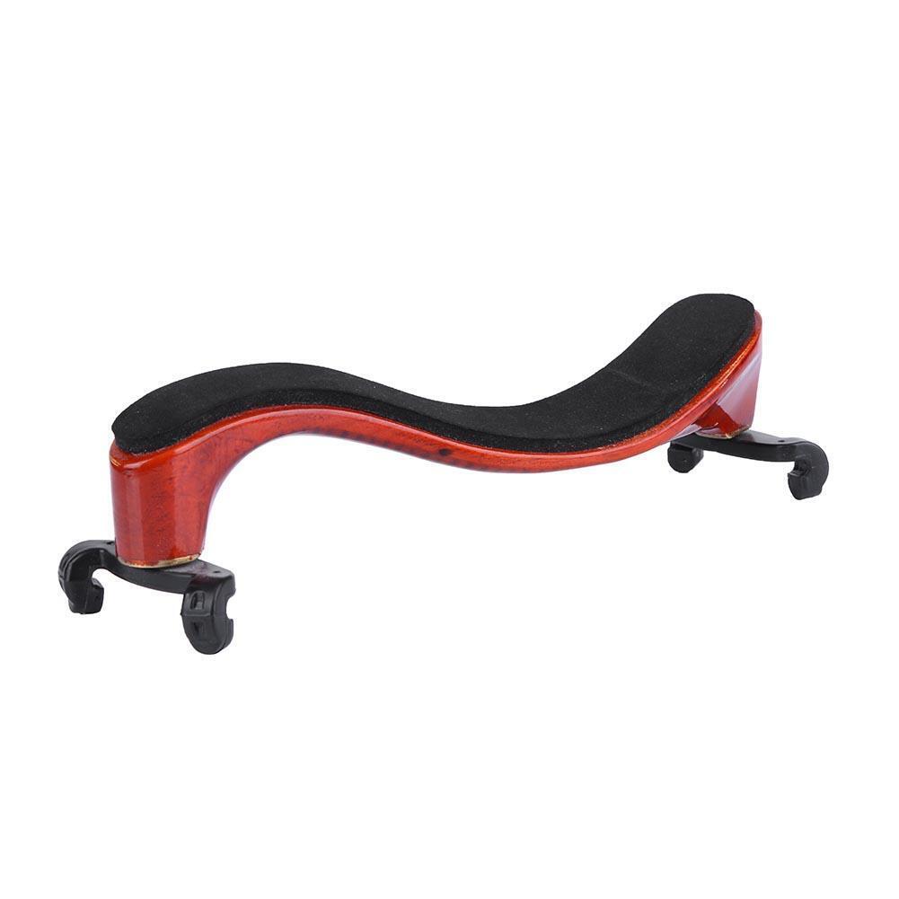 Adjustable Wood Rubber Violin Shoulder Rest Padded for 3/4 4/4 Size Violin