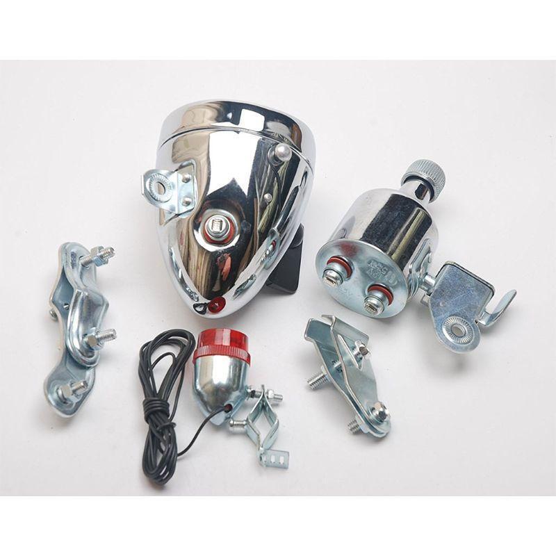 Bicycle 12V 6W Generator Headlight Tail Light Head Lamp Friction Dynamo Light