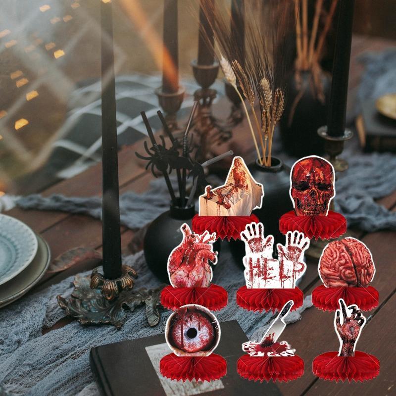 Halloween Bloody Honeycomb Ornament Table Centerpieces Decor 1Set