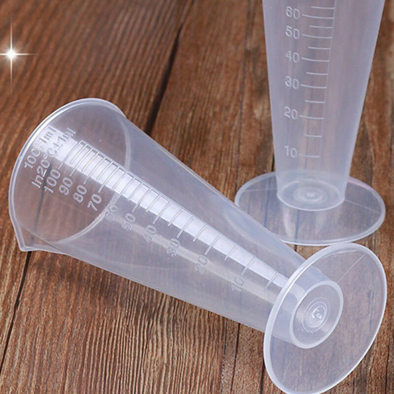 High 1Pcs 100ml  Plastic Measure Graduated Measuring Rice Medicine Cups Liquid