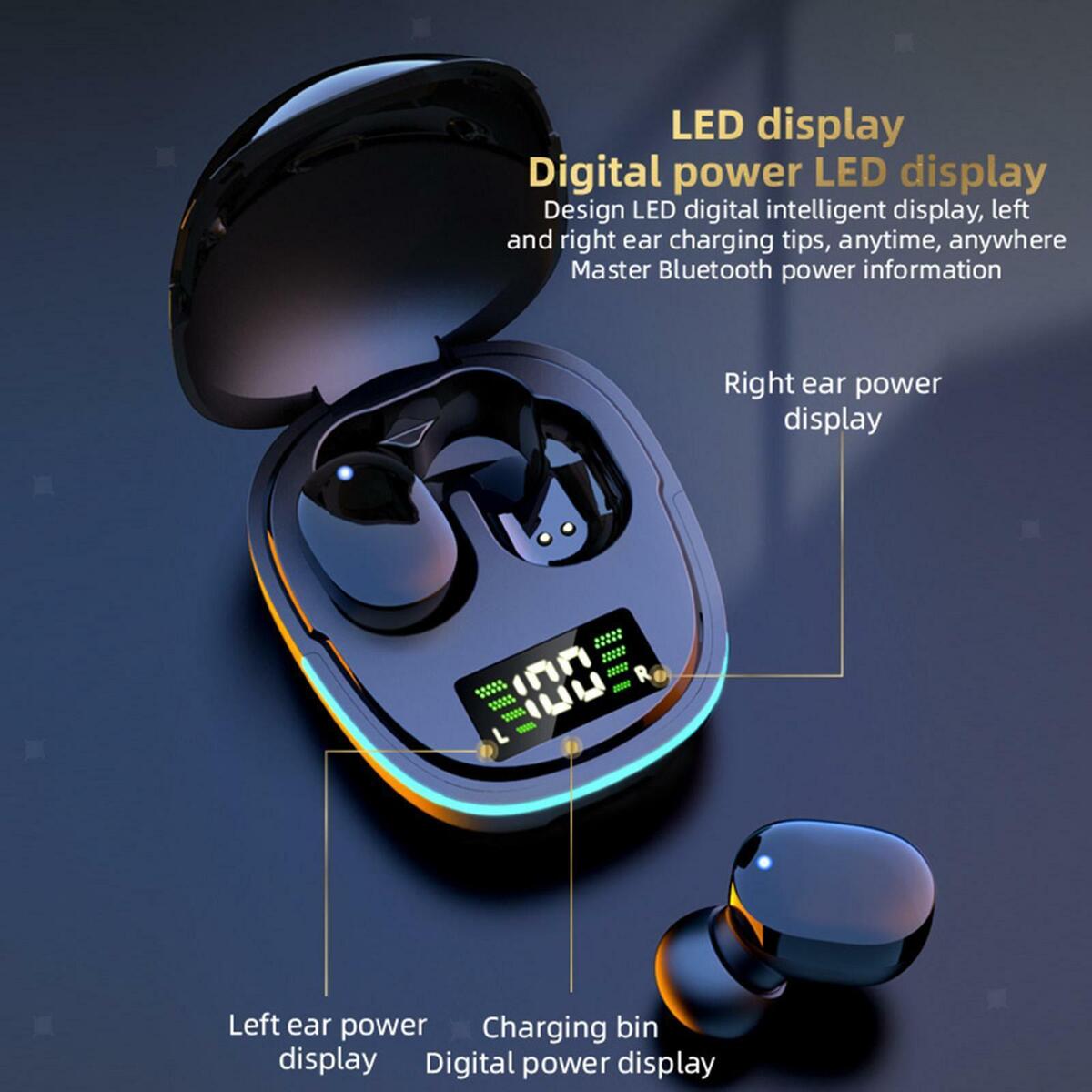 G9S Bluetooth Earbuds Small with Mic Colorful Breathing Light for Gym Game
