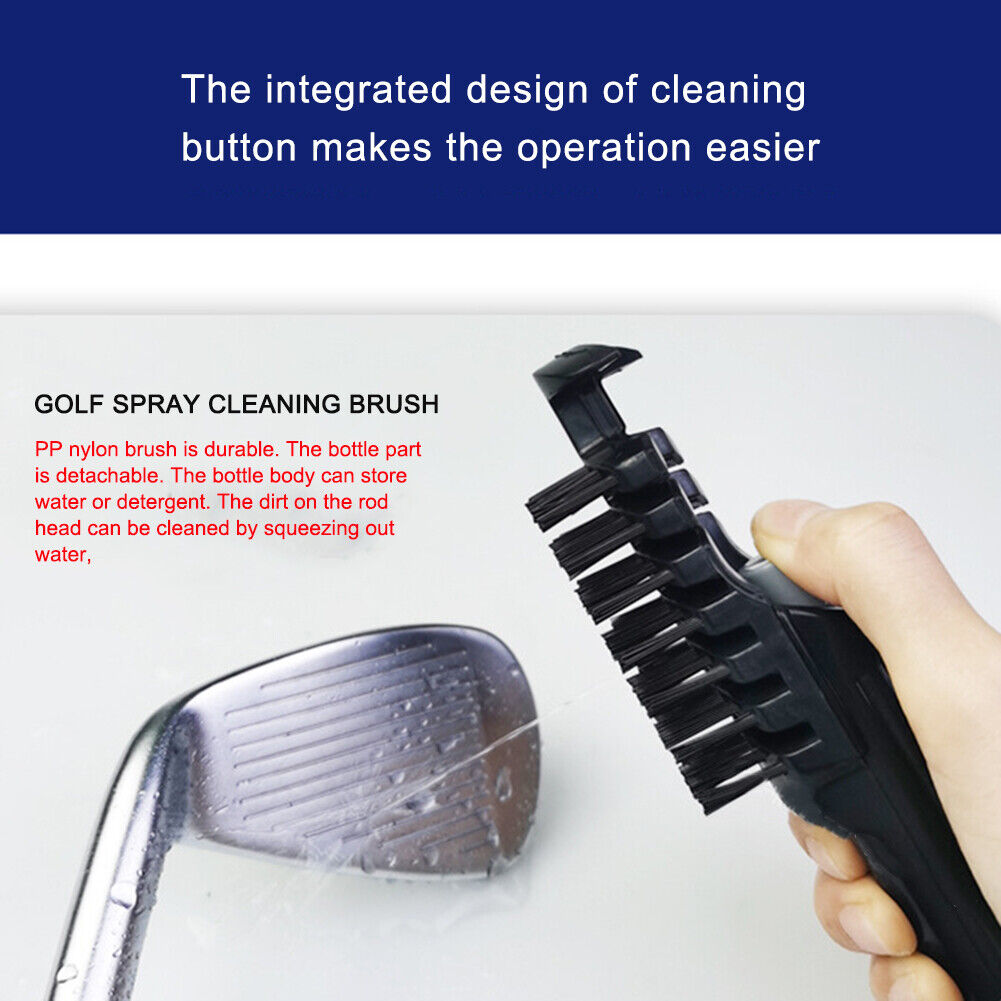Golf Club Water Spray Cleaning Brush Golf Putter Wedge Ball Groove Cleaner