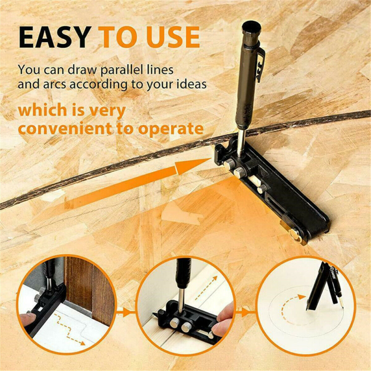 Multi-function Scribing Tool IY Woodworking Scribe Gauge Scriber Line Make