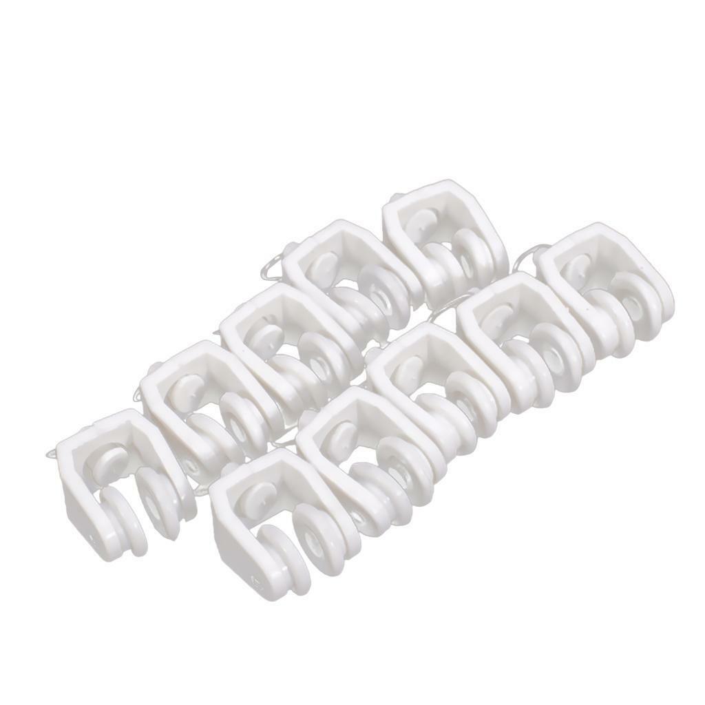 10 Pieces Curtain Track Glider Drape  Carrier for Bathroom Hotel