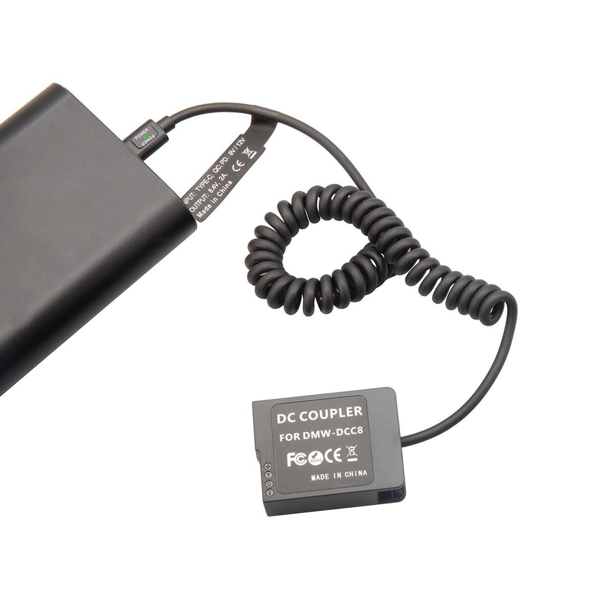 Dummy Battery Camera Power Cable for Panasonic FZ200 Camera G91 G95 G5 G6 G7