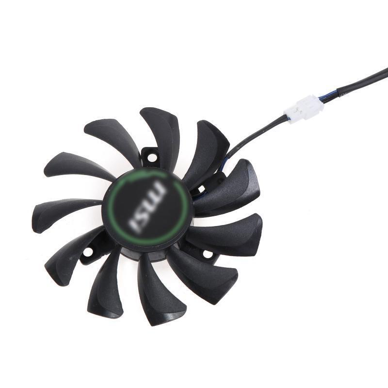 2PCS 75mm HA8010H12F-Z 2Pin for MSI GeForce GTX 1650 SUPER Graphics Card Fan