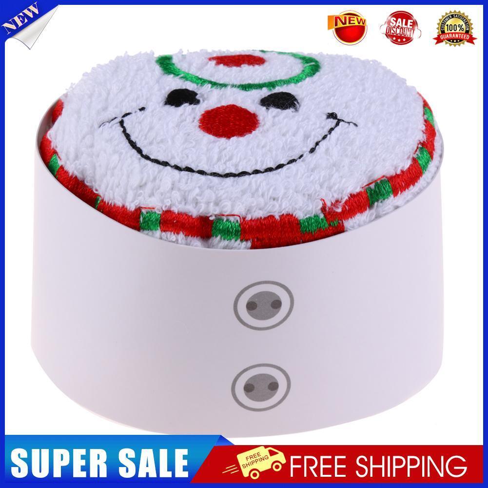 Christmas Cupcake Cotton Towels Xmas Gifts 30x30cm(Snowman)