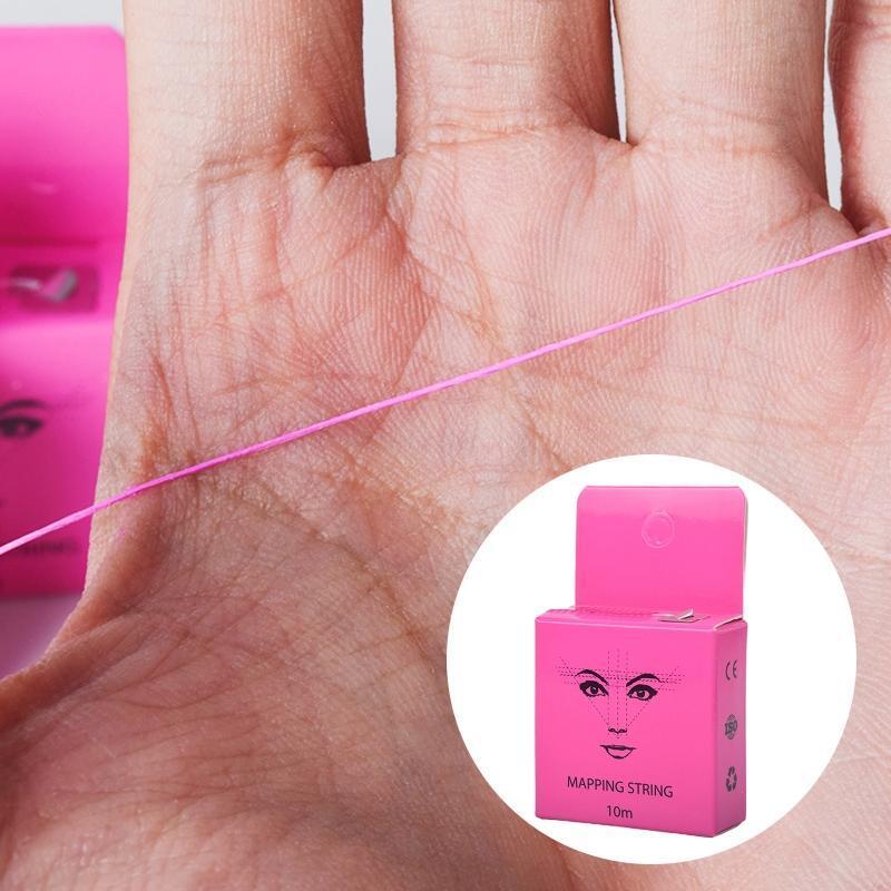10 m Tattoo Thread Pink Eyebrow Marker Thread Pre Inked Brow Mapping String