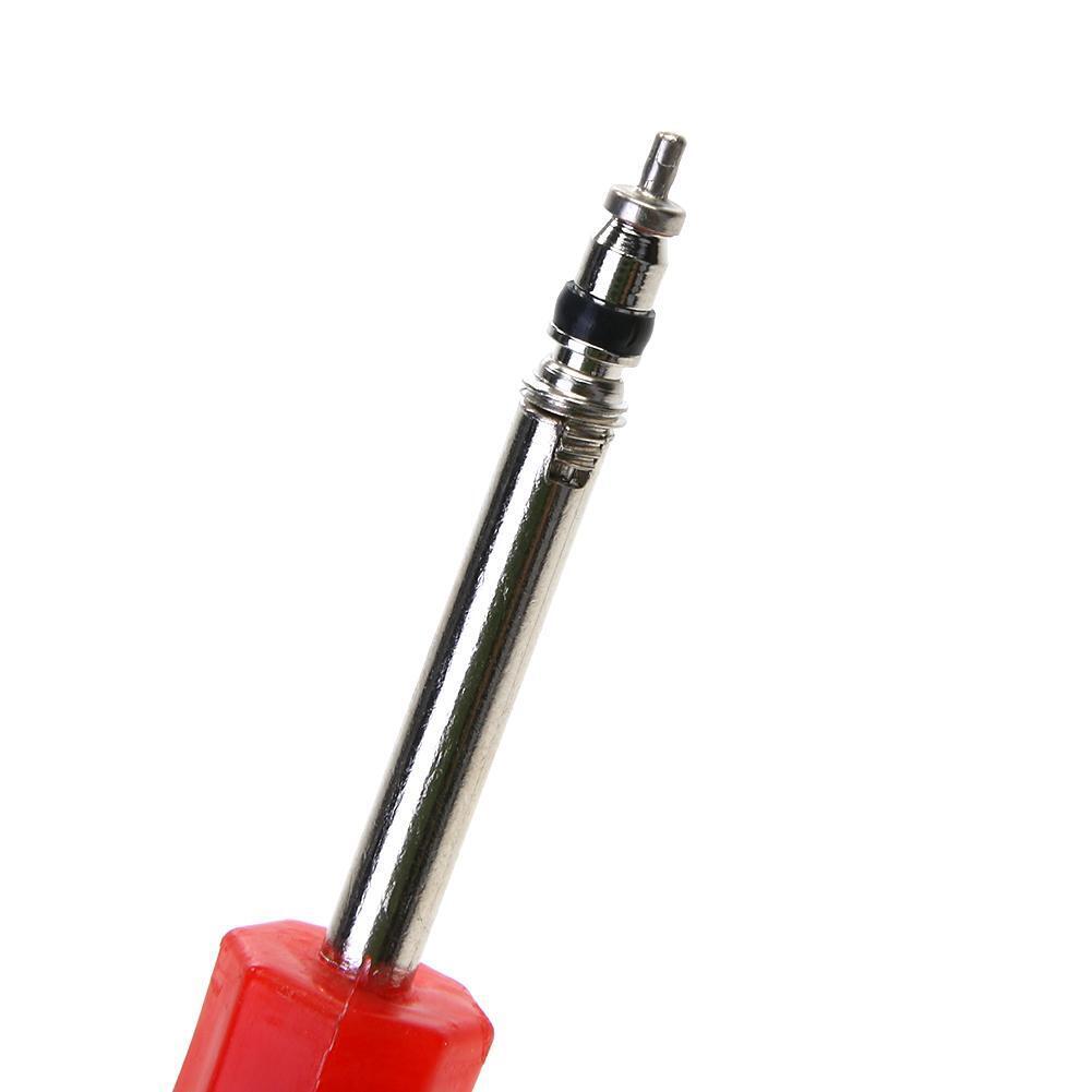 Valve Core Removal Tool Screw Driver Tire Repair Wrench with 5 Valve Cores