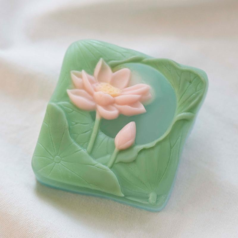 Silicone Lotus Flower Shape Soap Mould Food Grade Silicone Material Mousse Molds