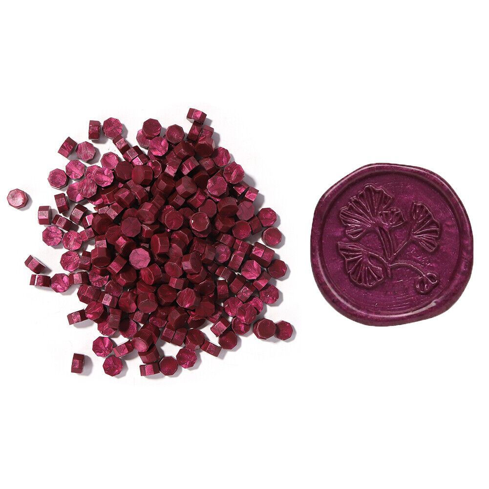 Fire Paint Sealing Wax Tablet Lacquer Seal Pill Envelope Decor (Purple Red)