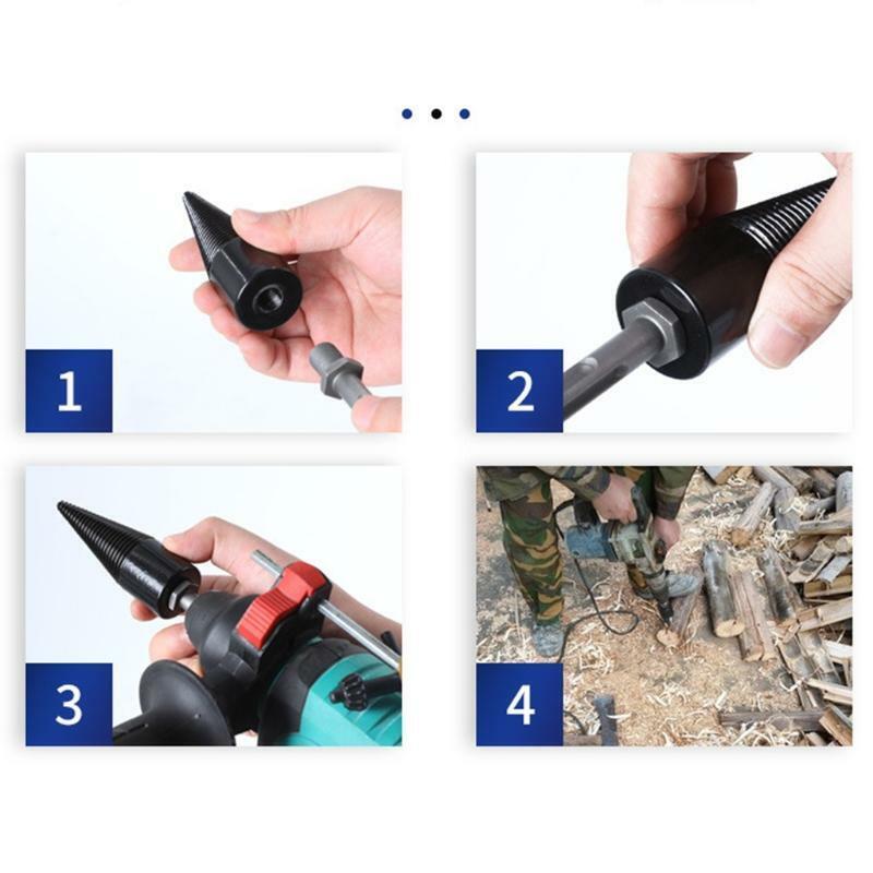 32-42mm Wood Splitting Drill Bit 6pcs/set Firewood Log Splitter Drill Bit