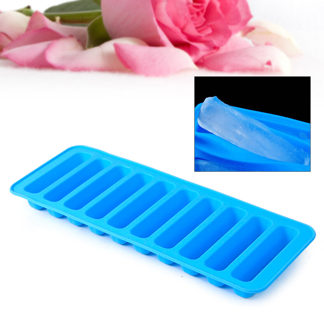 Silicone Cylinder Ice Cube Tray Freeze Mould Fondant Chocolate Cookie Mold Li