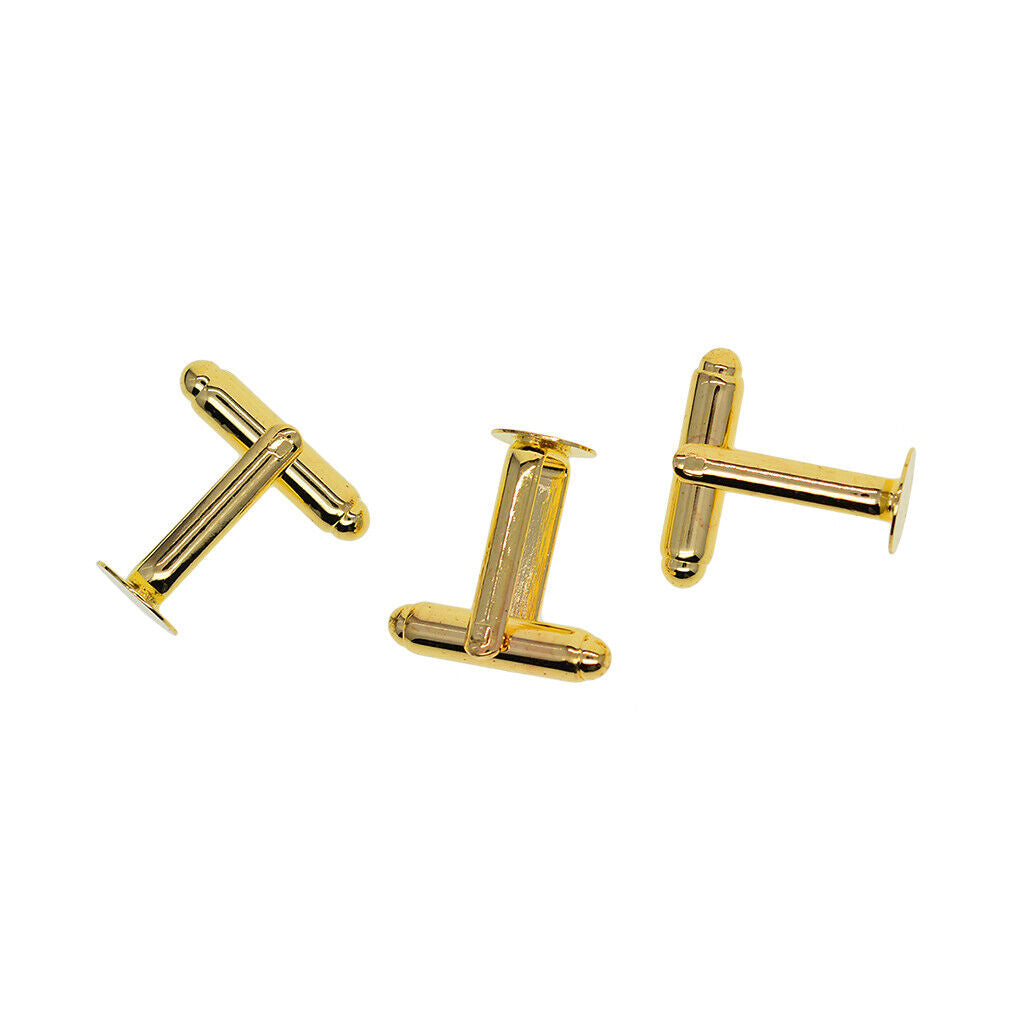 20 Piece Brass Cufflink Cuff Links Blanks Round Bezel Trays Cabochon Setting