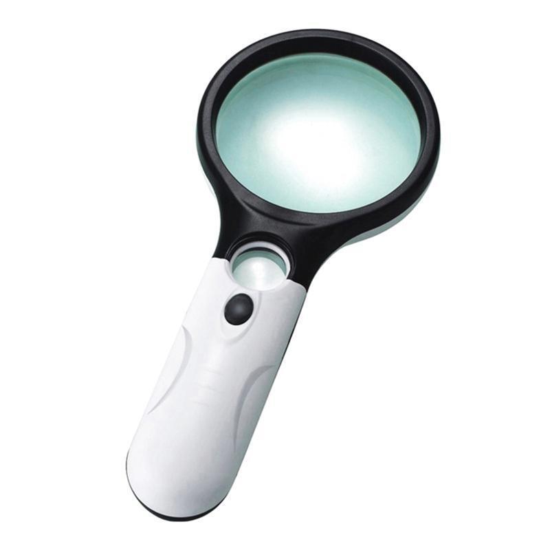 Magnifying Glass with Light 3X 45X Handheld Large Magnifying Glass 3 LED Lighted