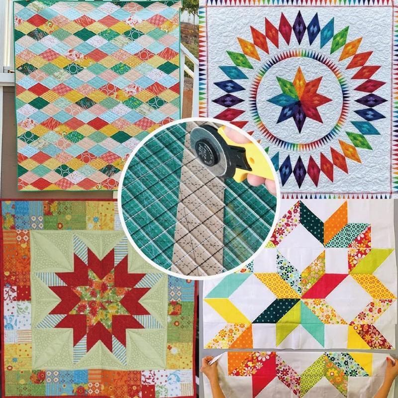 Square Up Slotted Quilt Ruler Clear Patchwork Ruler Acrylic for Cutting Fabric
