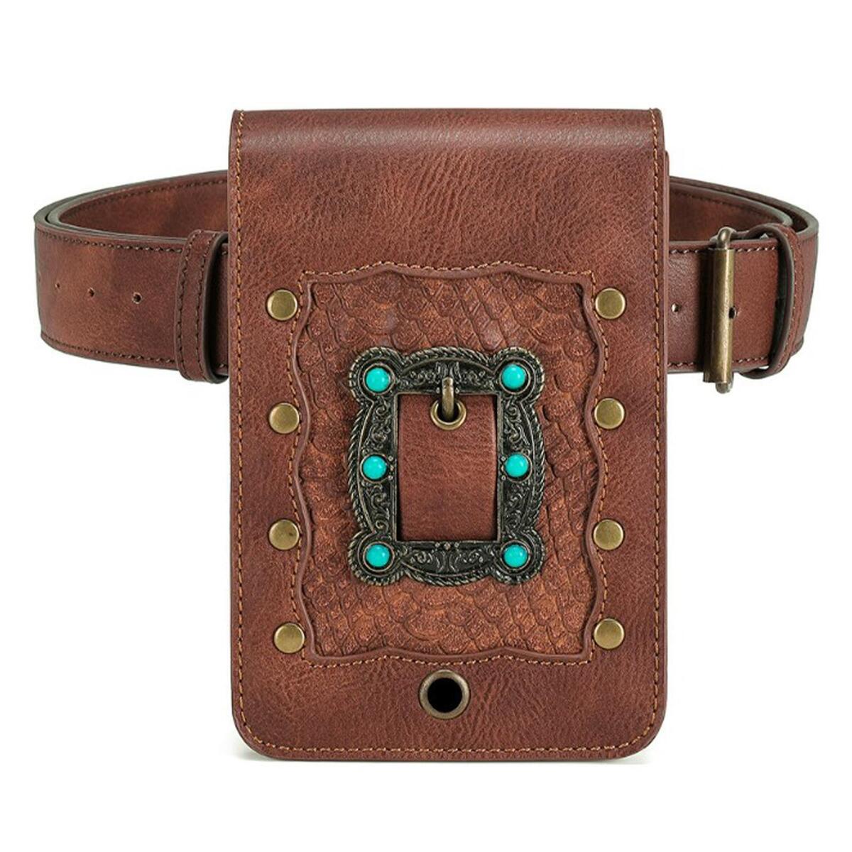 Punk Women Girls Crossbody Shoulder Bag Wallet Hip Holster Belt for Cycling