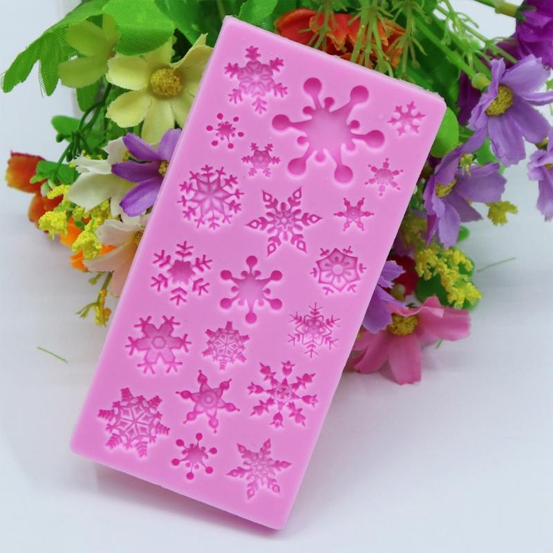 2 Pack Silicone Moulds Chocolate Cake Moulds DIY Snowflakes Shape Fondant Baking