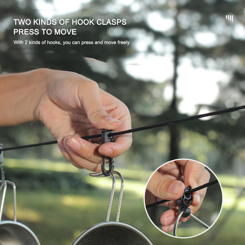 5m Camping Outdoor Clothesline Adjustable Anti-slip Canopy Hanging Ropes