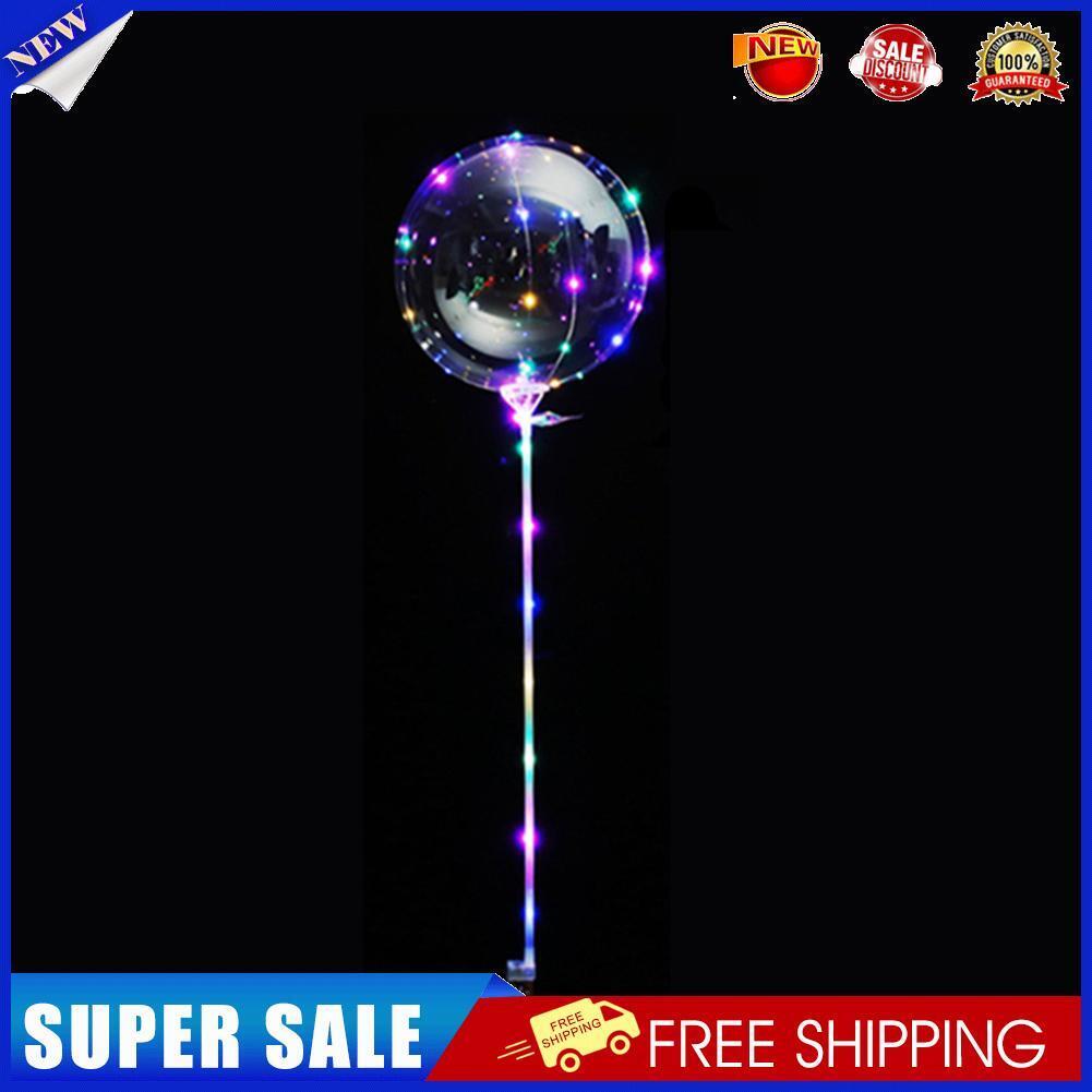 Handle LED Balloon with Stick Festival Party Luminous Clear Bobo Balloons
