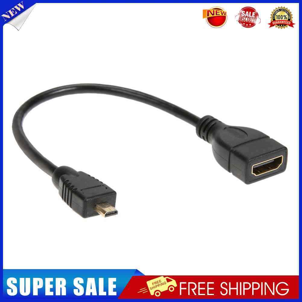 Micro HDMI-compatible Male to HDMI-compatible Female Adapter Connector Cabl