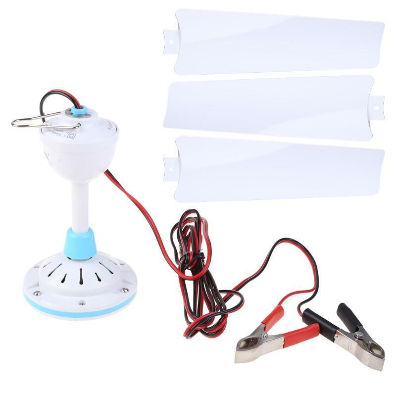50cm 12V Ceiling Fan Air Cooler Hanging Fan for Camping Outdoor Tent Home Bed