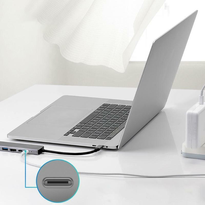 8-in-1 Type C Hub Laptop Computer Peripheral Docking Station USB Adapter
