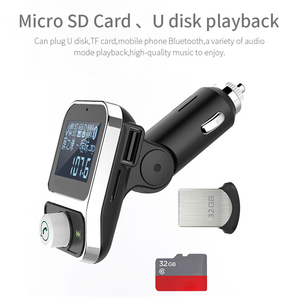 Car MP3 player Bluetooth-compatible handsfree call car cigarette lighter-14