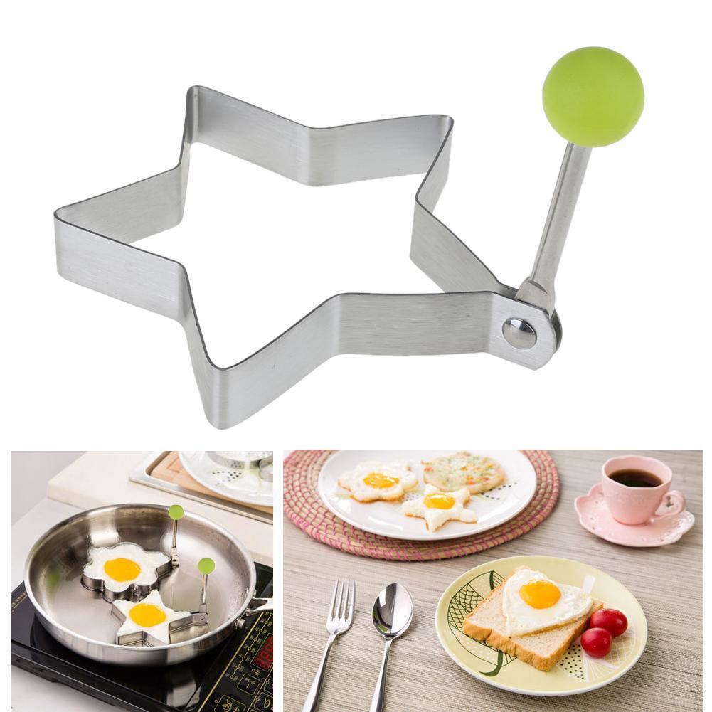 Stainless Steel Omelette Egg Frying Mold Love Round Star Mold 4Pcs/set
