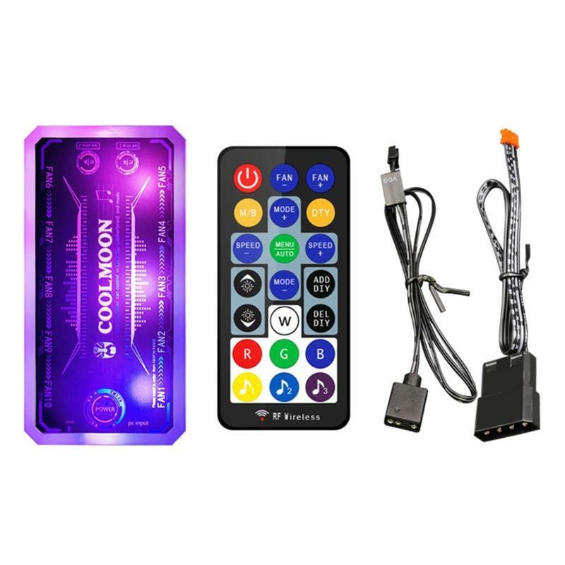 COOLMOON Computer Box Fan Intelligence Music Controller Remote Control 12V 10A