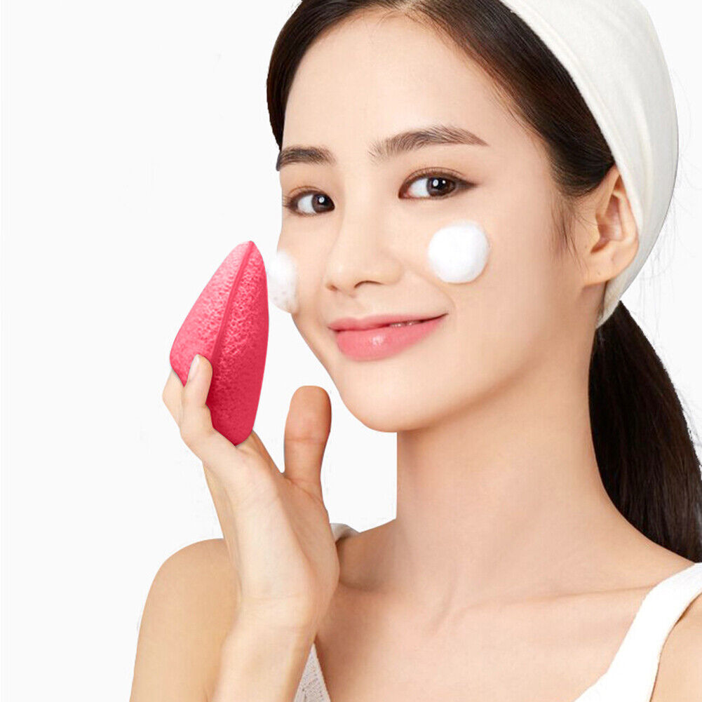 Water Drop Shape Beauty Makeup Sponge Face Cosmetic Powder Puff (Rose Red)