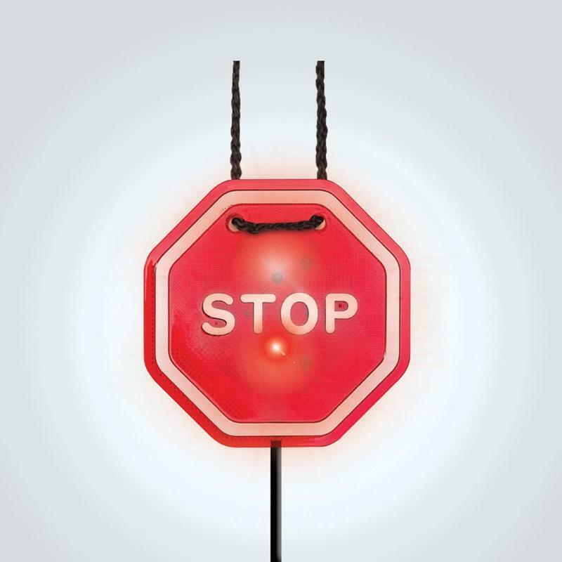 Car Flashing LED Light Garage Parking Signal Stop Sign LED Stop Sign  Assistant