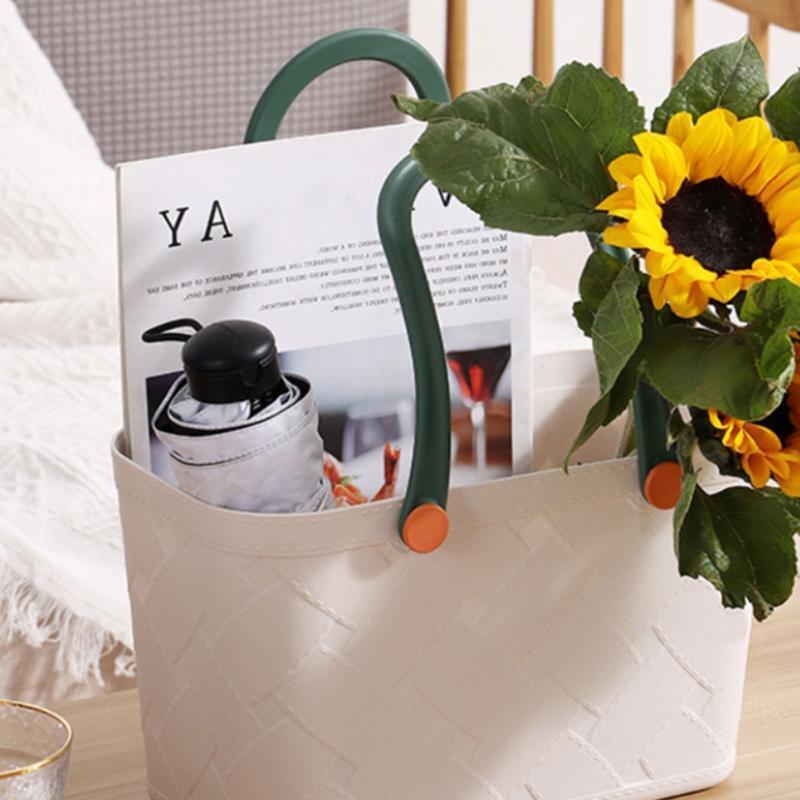 Portable Shower Caddy Tote Plastic Storage Basket with Handle Box Organizer
