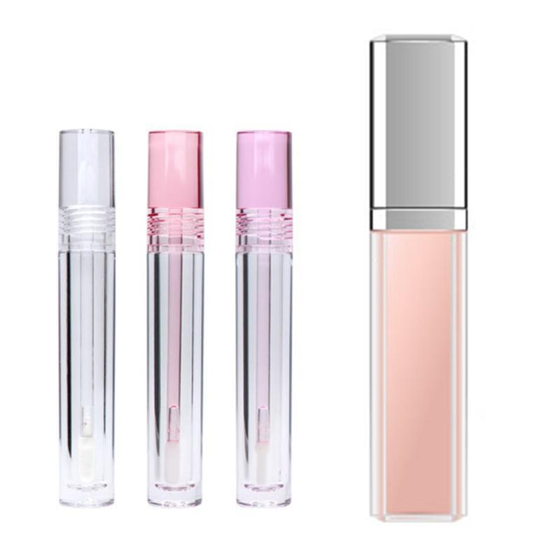 10pcs 5.5ml Empty Lip Gloss Tube Clear Lip Balm Bottle Refillable Container
