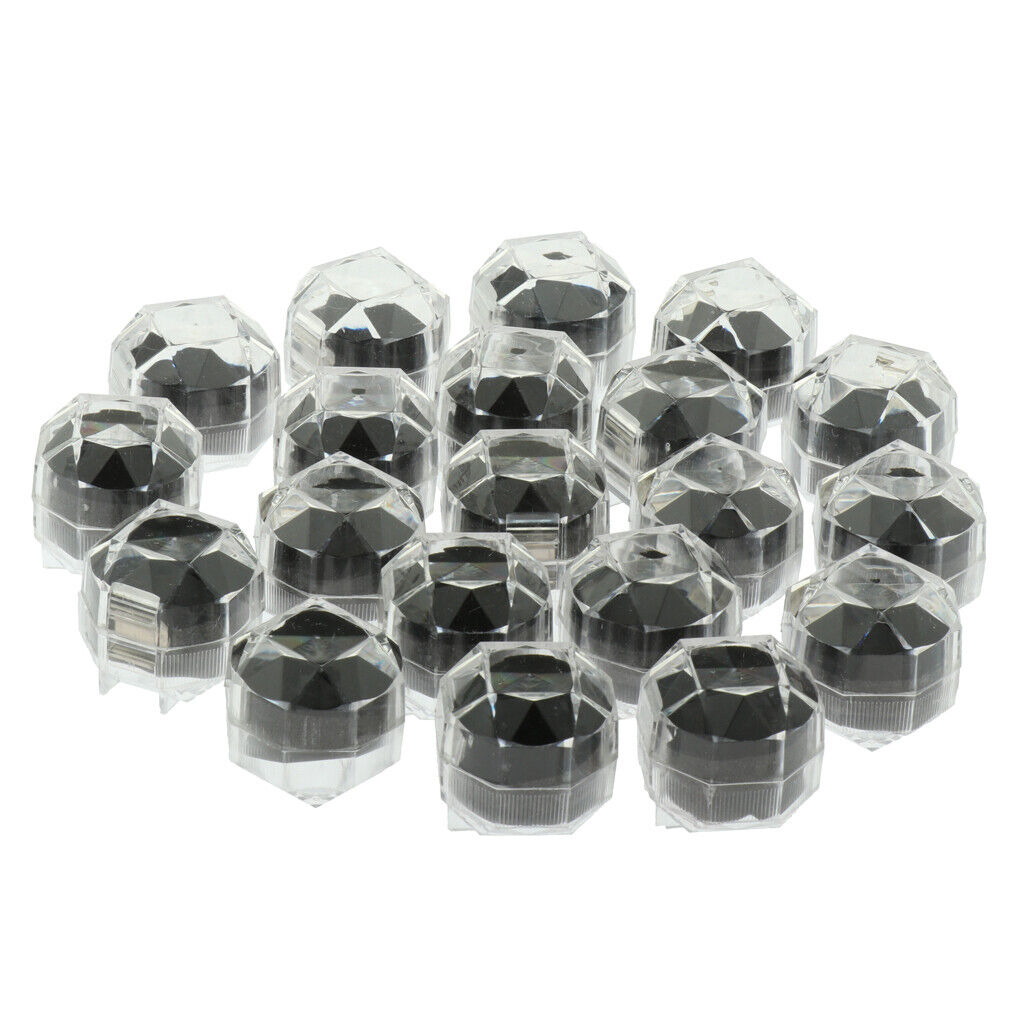 20PCS Acrylic Transparent  Small Plastic Jewelry Display Case Black