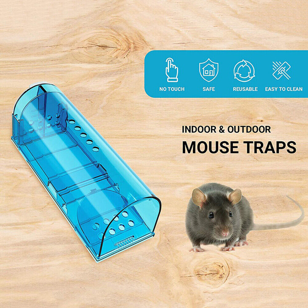 2x Reusable Plastic Mouse Trap Rat Mice Pest Killer Rodent Catcher for Home