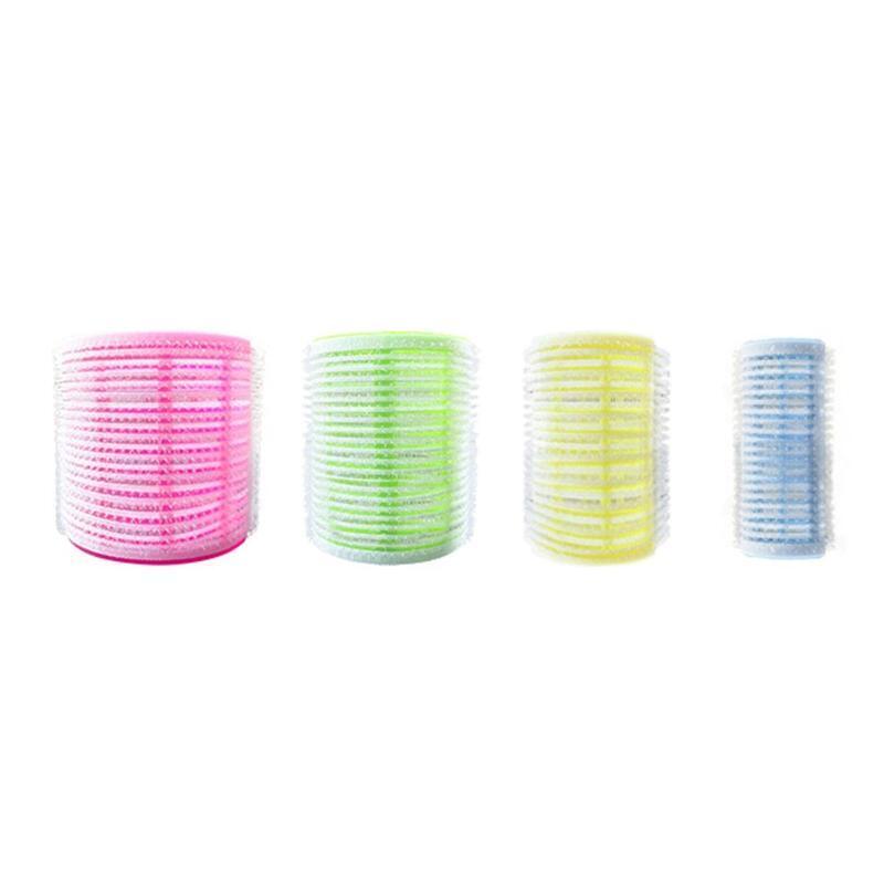4PCS Hair Roller Self Grip Holding Rollers Hairdressing Curlers Sticky Curling