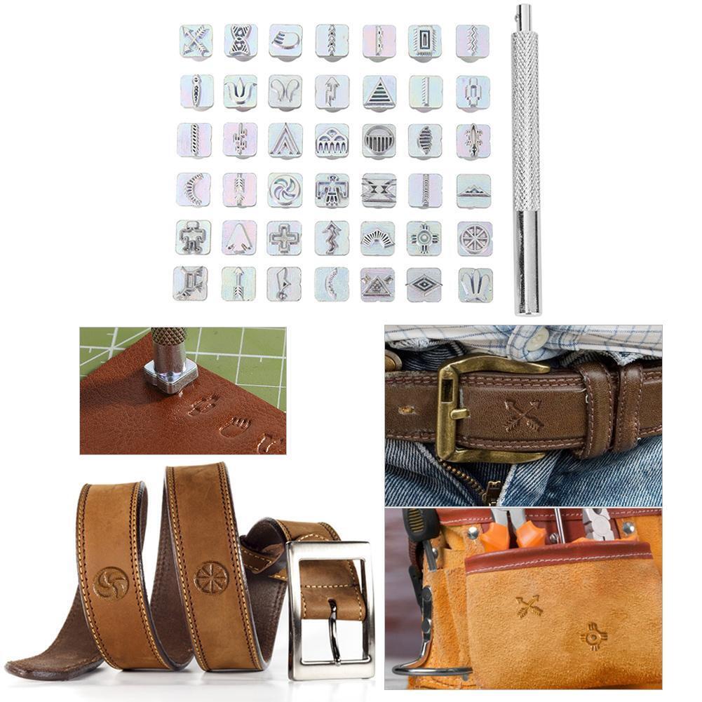 Craftool Carbon Steel Symbol Stamp Set 49 Stamps for Leather Marking