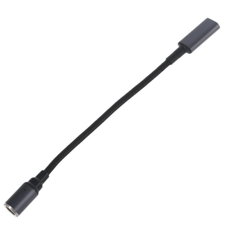 100W Magnetic Type-C to 3.5x1.35mm Converter 19cm Length Laptop Charging Cable