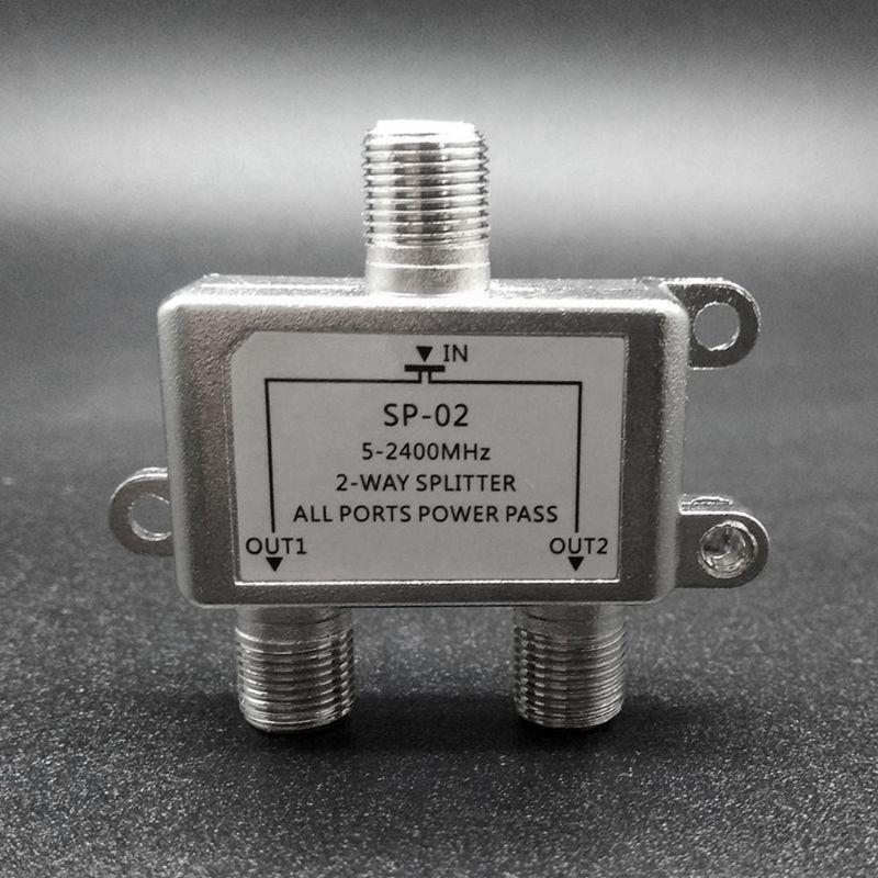 2Way Connector Adapter for TV Video VCR Antenna TV Cable Satellite Tuner Antenna