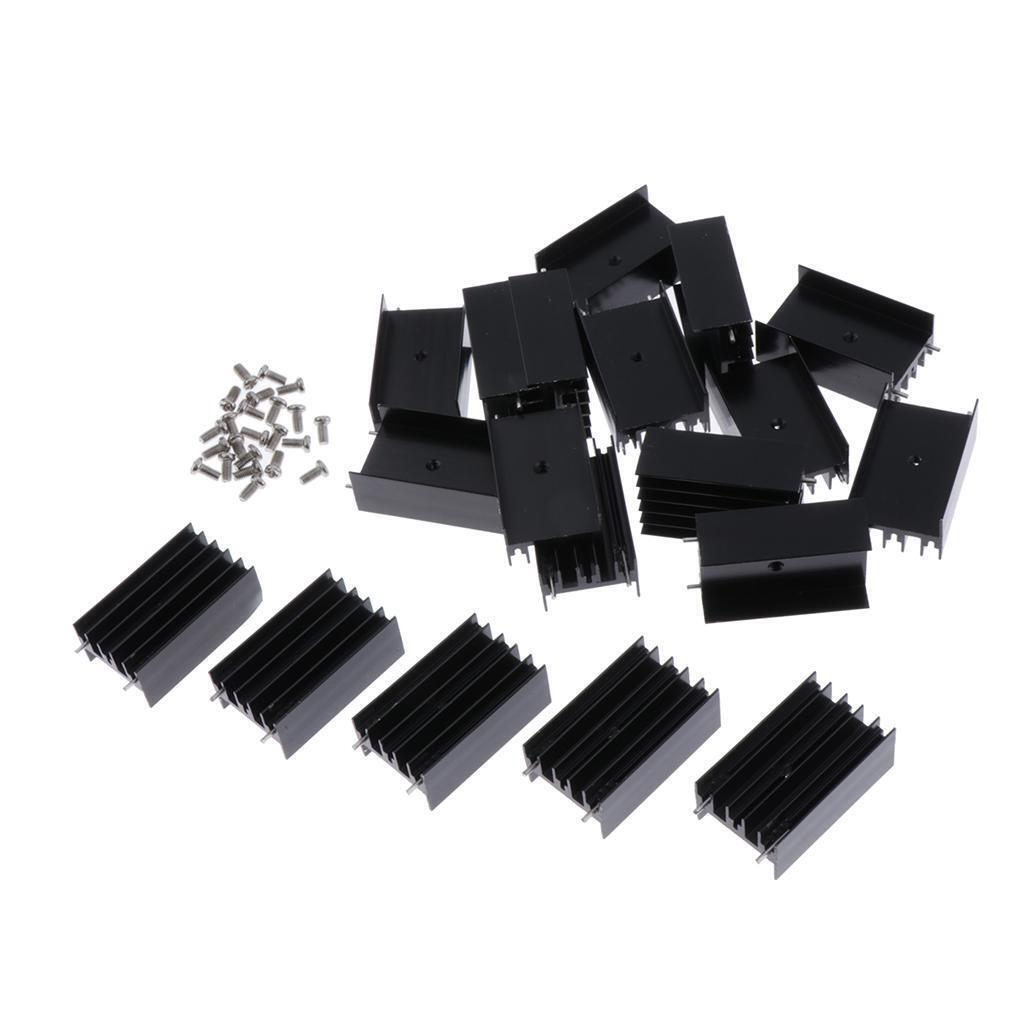 20pcs aluminum heat sink heat sink radiator for TO-220 MOSFET transistors