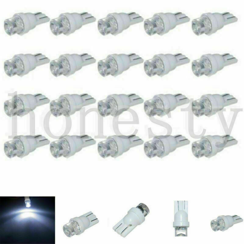 10PCS T10 12V Car White Bright LED 194 SMD 0.2W  Wedge Side light Bulb lamp
