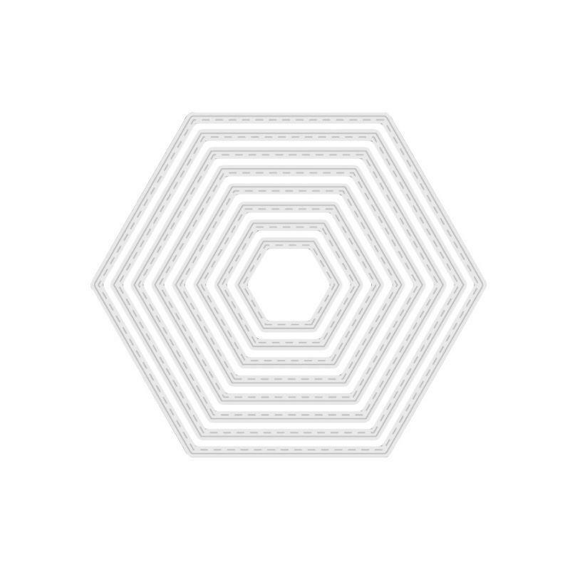 Hexagon Dies Craft Die Metal Cutting Dies Cut DIY Paper Card Making Scrapbooking