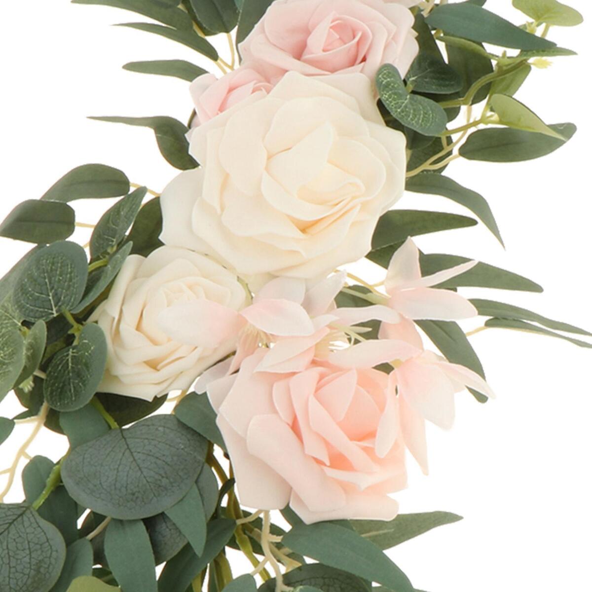 4Pieces Wedding Arch Flowers Rose Flower Swag Garland Wedding Holiday Wall