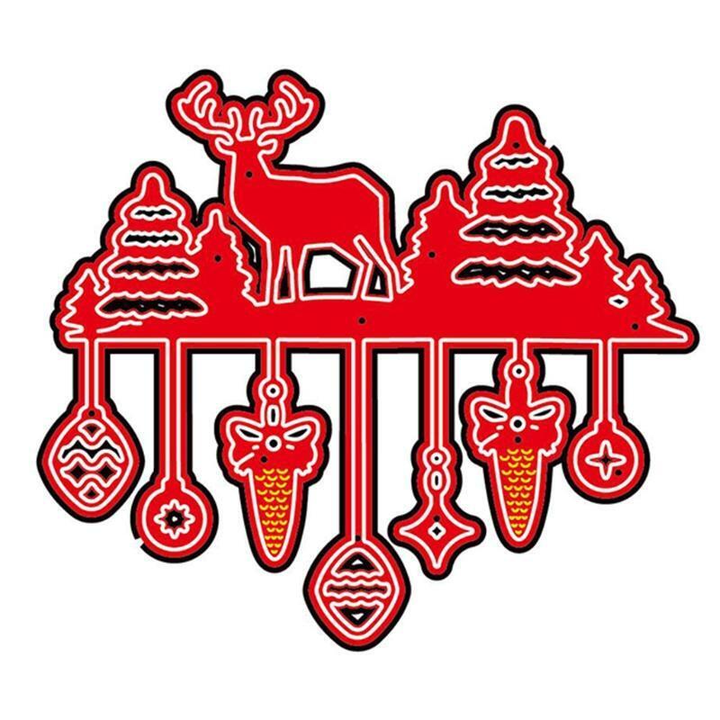 Christmas Elk Tree Metal Cutting Dies Stencil DIY Scrapbooking Album Paper Card