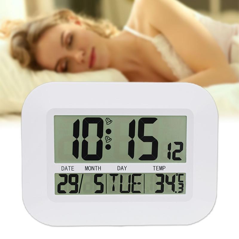 Home Electronic Perpetual Calendar Alarm Clock Temperature Large Screen Digital
