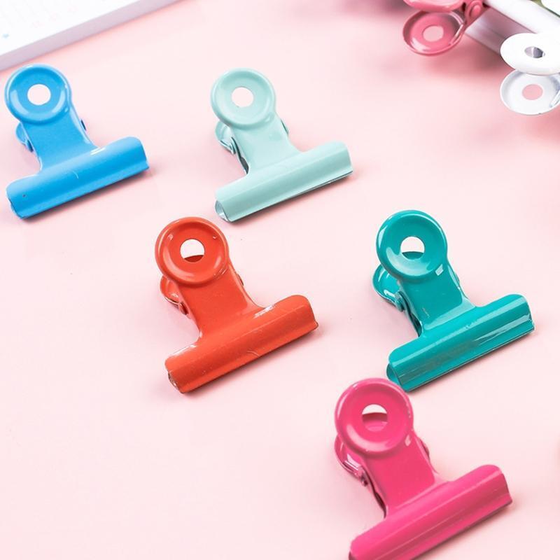 5 pieces Multifunctional Bull Clips for Kid Student Women Men Paper Organizing